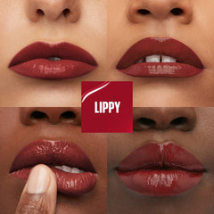 Maybelline Super Stay Vinyl Ink tono rojo granate para look intenso.