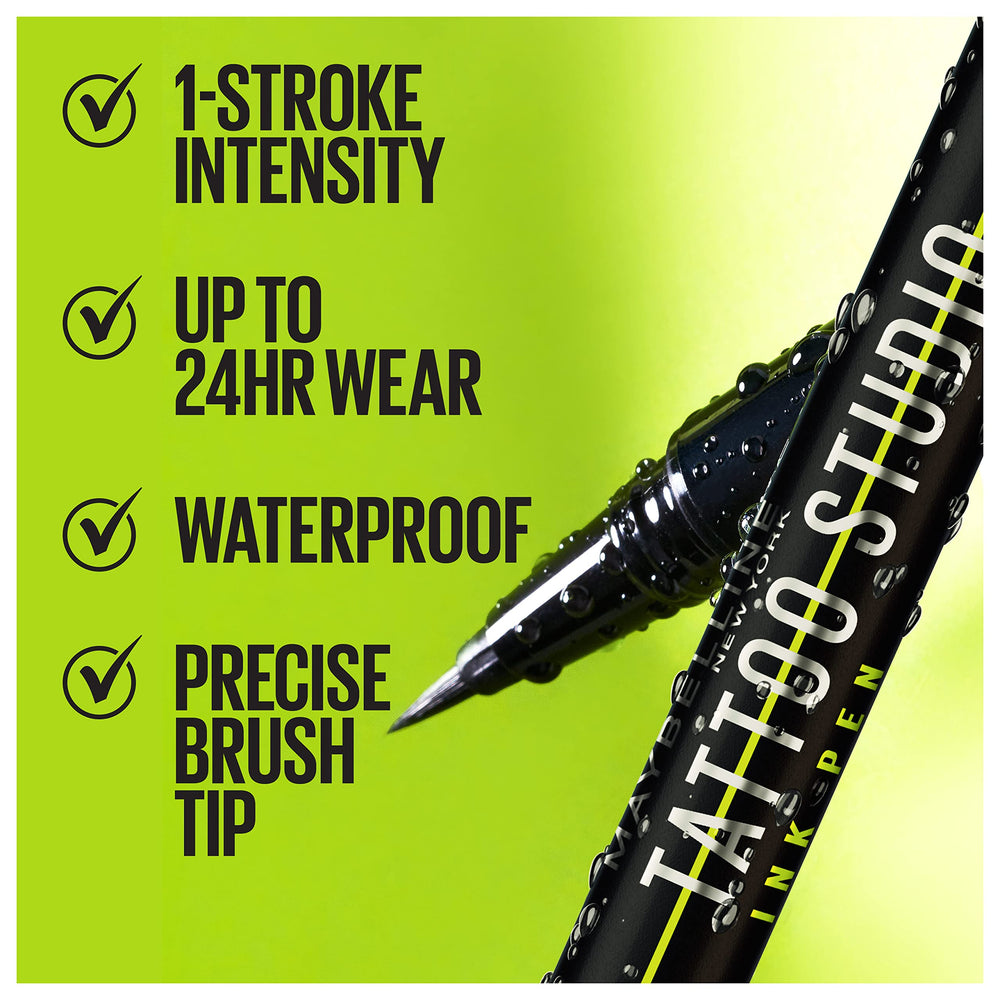 Punta precisa MAYBELLINE Tattoo Studio Ink Pen para trazos finos y gruesos