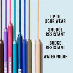 Maybelline TattooStudio delineador de ojos resistente al agua para uso diario.