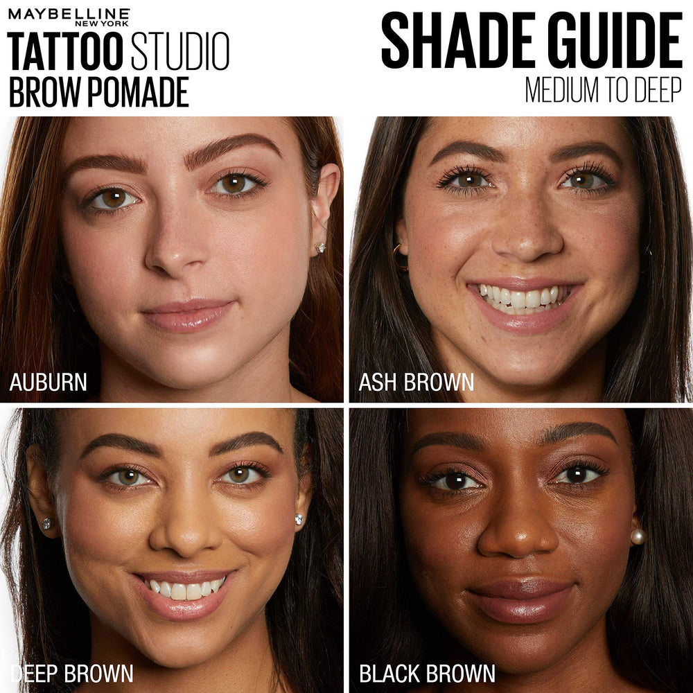 Maybelline TattooStudio Brow Pomade es compacto y portátil para retoques.