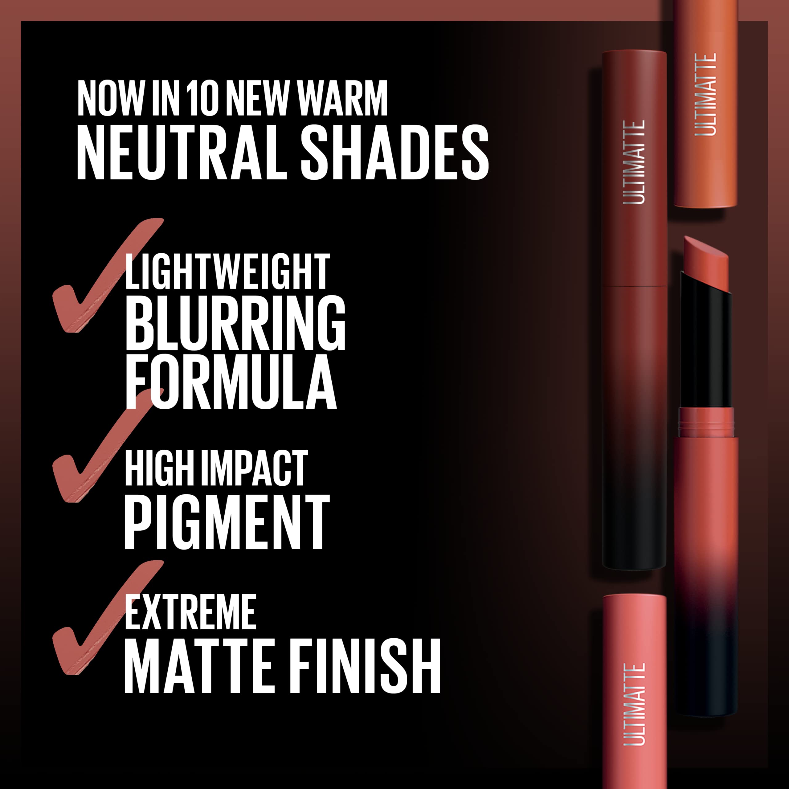 Maybelline Ultimatte labio tono caoba: pigmentos intensos para un look audaz.