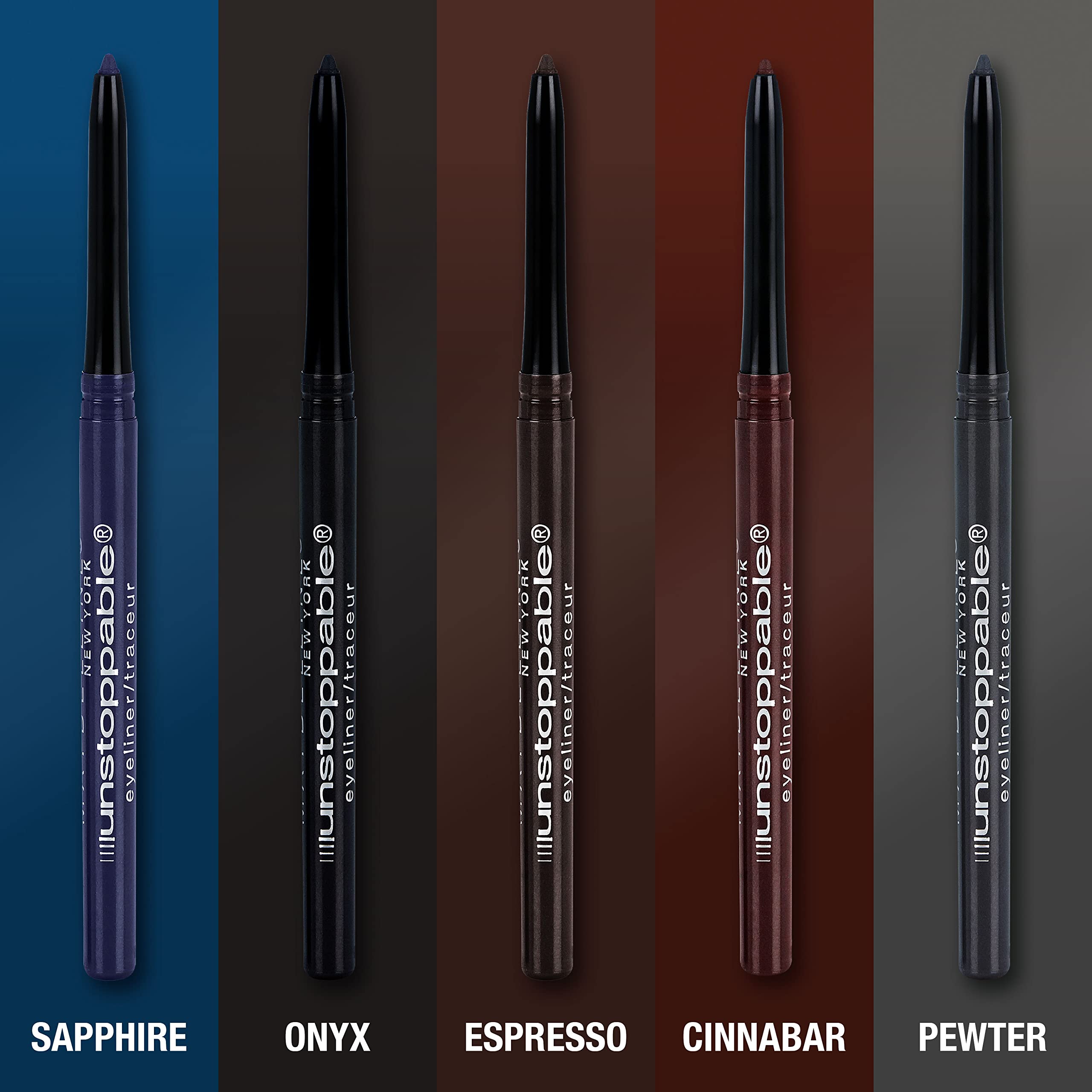 Maybelline Unstoppable resistente al agua para climas húmedos y ojos sensibles.