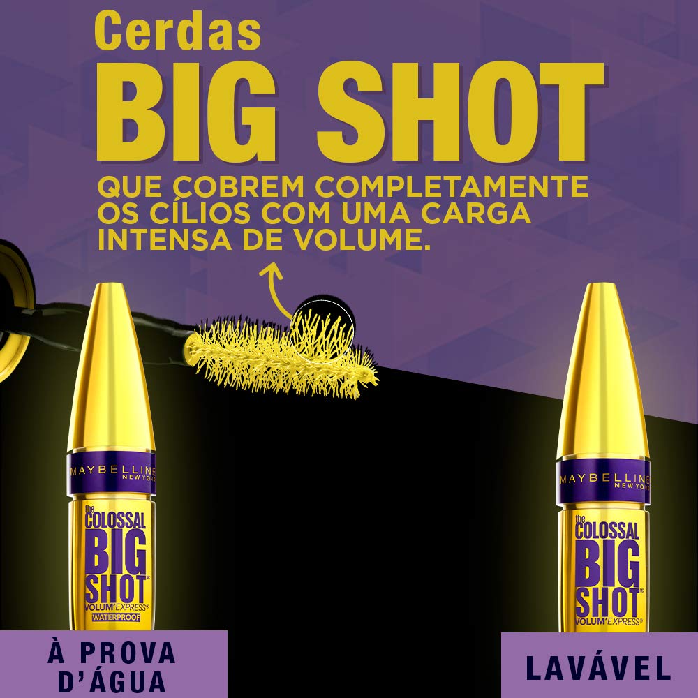 Maybelline Volumen Express, cepillo ondulado que abraza pestañas para efecto dramático.