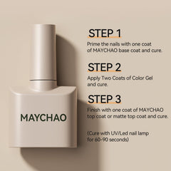 MAYCHAO gel camaleon curado bajo LED en 60-120 segundos.