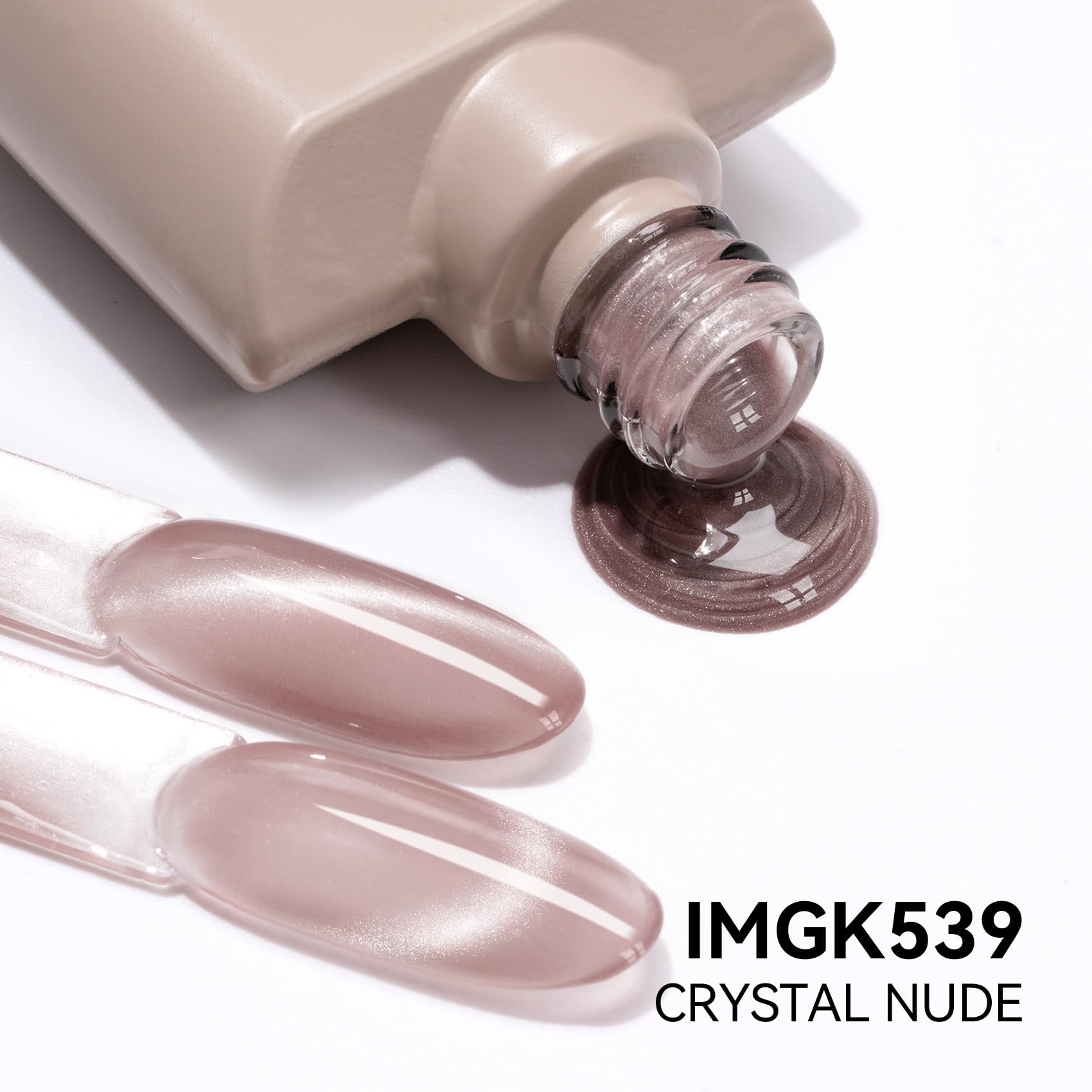 MAYCHAO esmalte gel nude sedoso, efecto ojo de gato y acabado holográfico