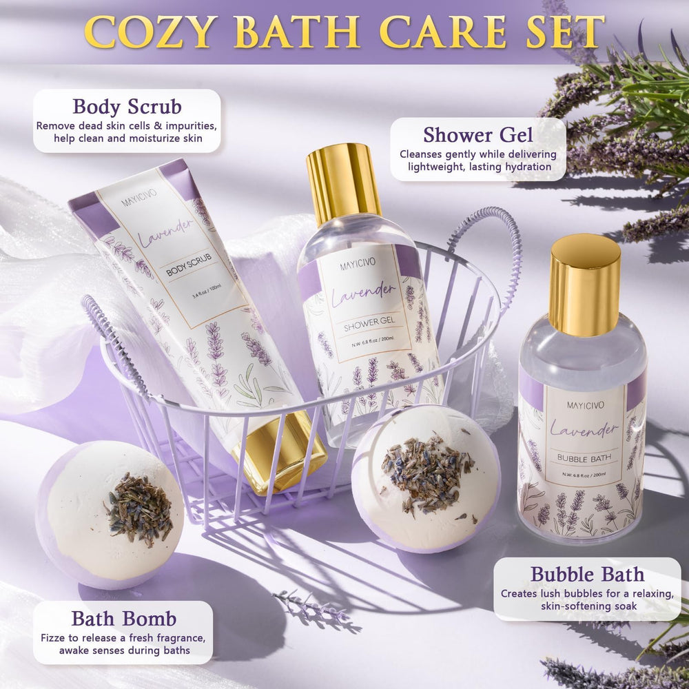 Gel douche lavande MAYICIVO – mousse crémeuse et nettoyage doux.