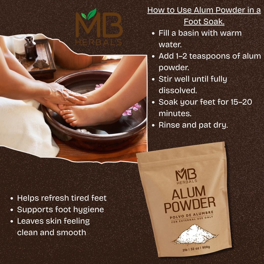 MB Herbals Polvo de alumbre mordiente para telas, tratamiento uniforme.