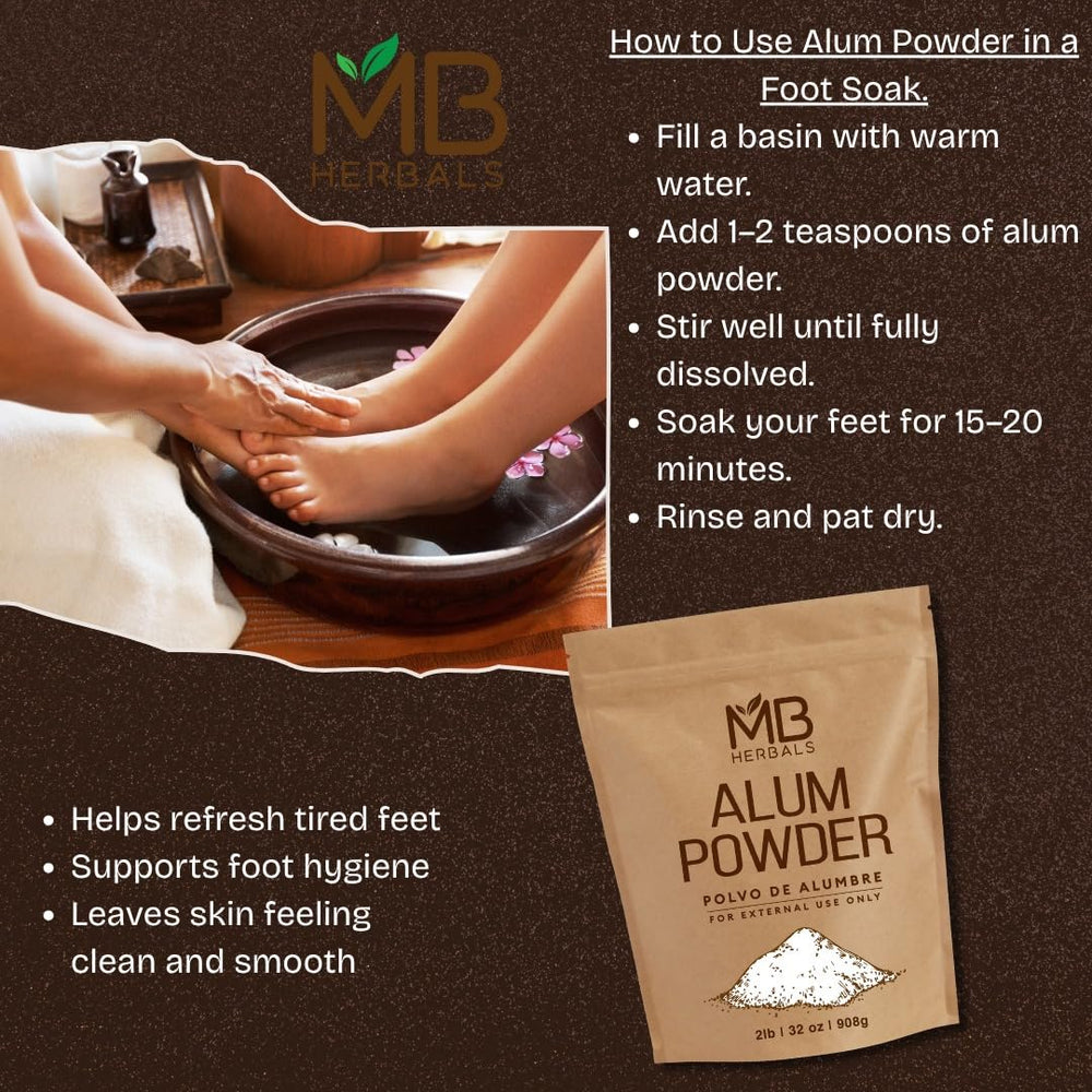 MB Herbals Polvo de alumbre mordiente para telas, tratamiento uniforme.