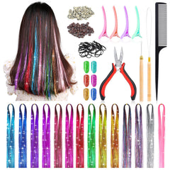 Kit de tinsel para cabello Mckanti con 14 colores para estilo diario