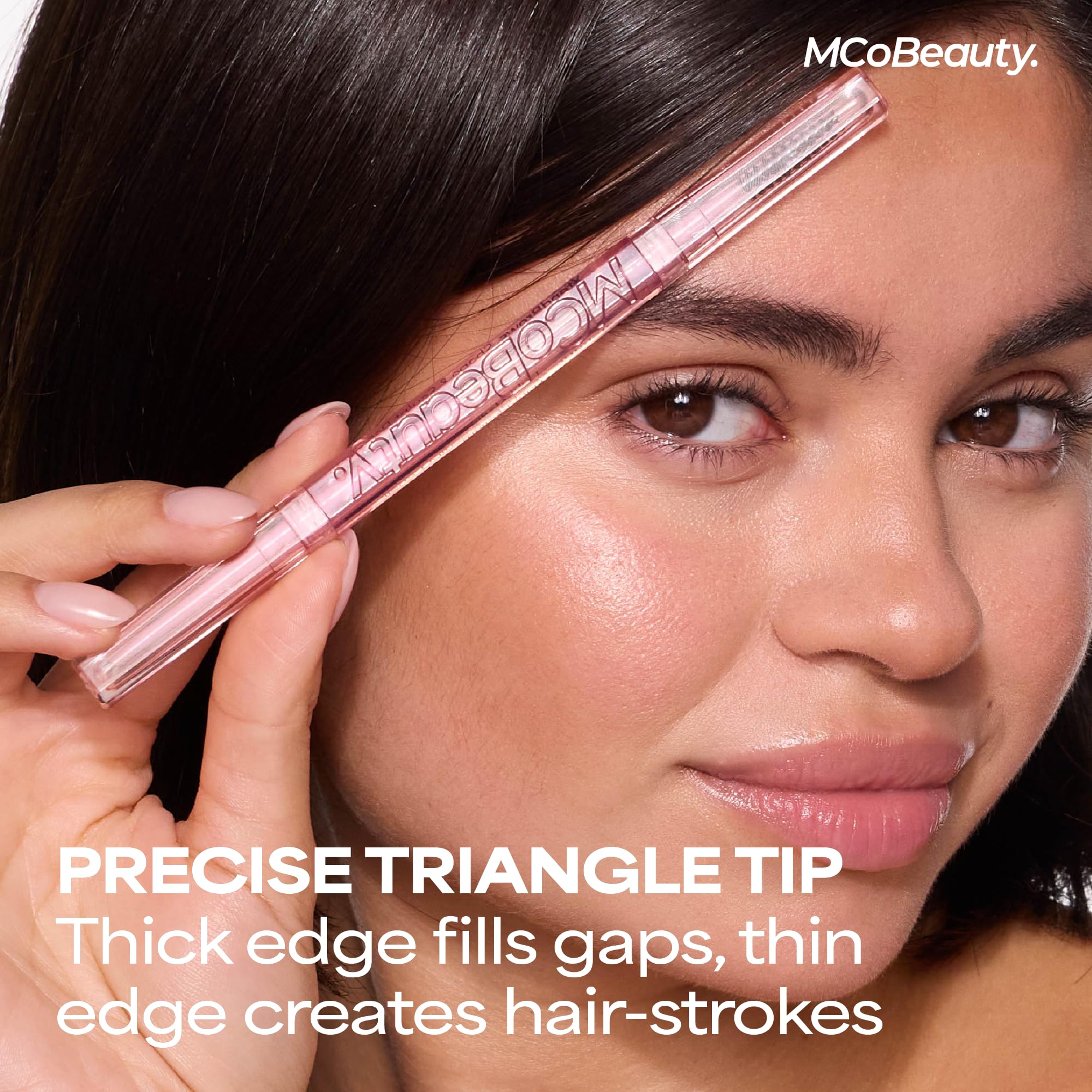 MCoBeauty XtendBrows conditioning formula with castor oil nourishes brow hairs.