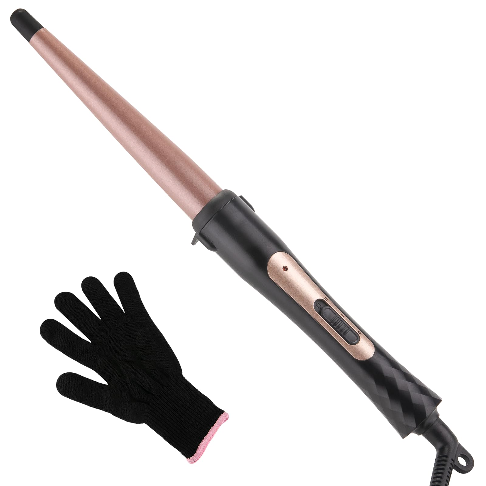 MCODON plancha rizadora cónica 0,5-1 pulg para rizos suaves y naturales