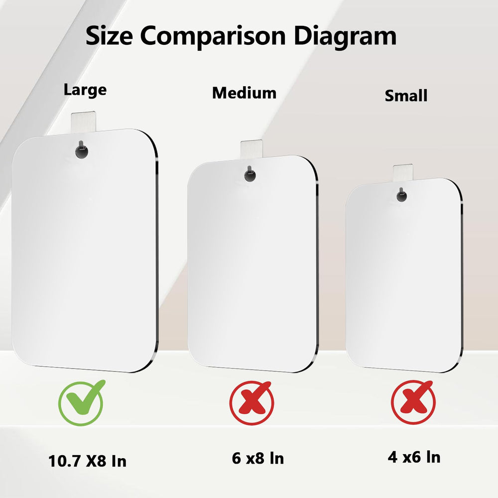 Mcudsy espejo de ducha irrompible, ideal para viajes