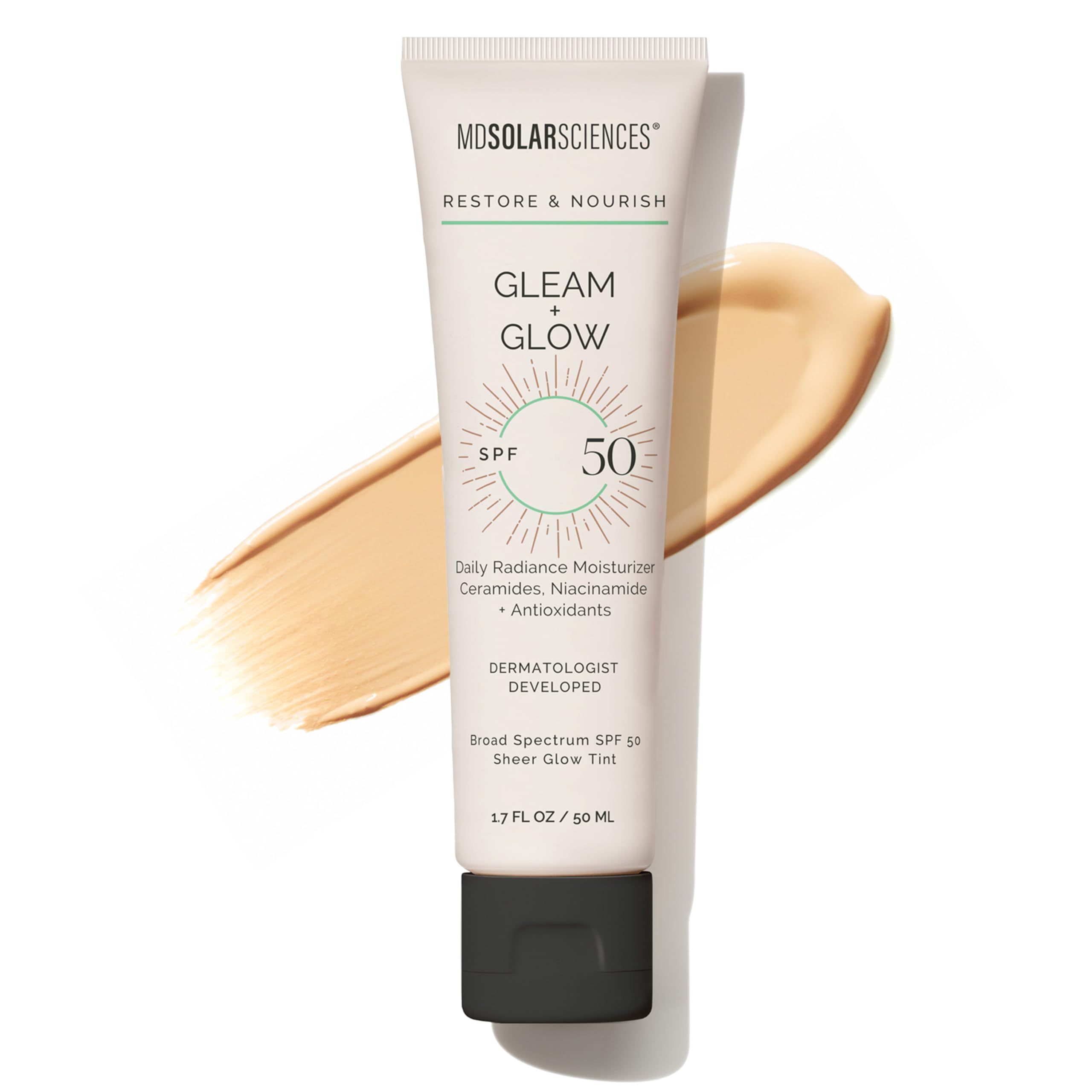 Gleam + Glow de MDSolarSciences en botella: brillo suave para uso diario