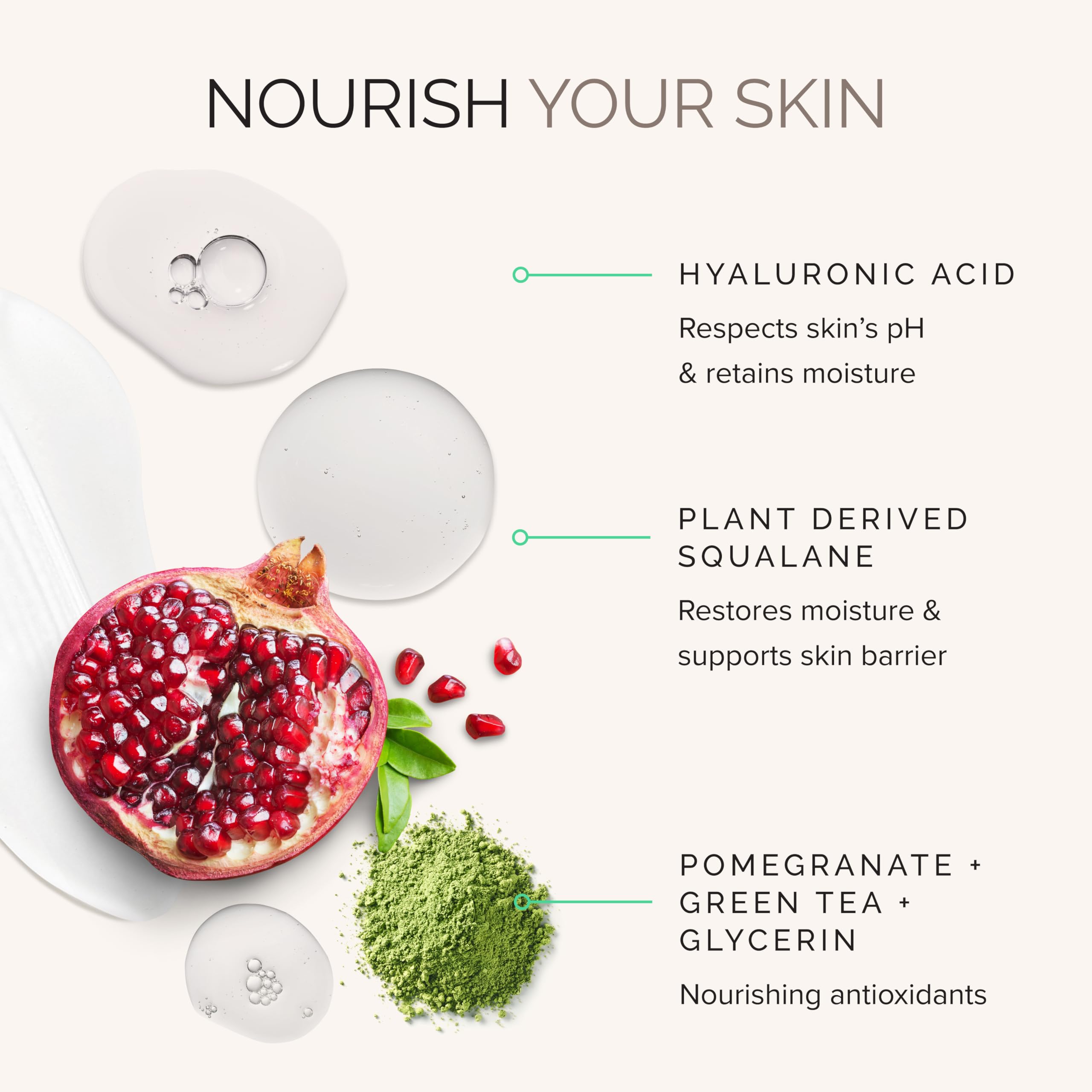 Extractos de manzana y piña en Wash Away Cleanser para exfoliación suave.