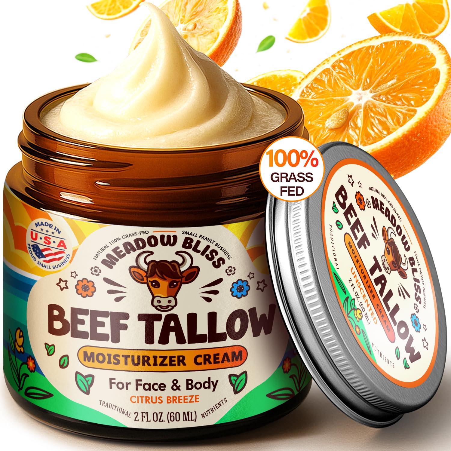 Meadow Bliss beef tallow whipped cream texture delivers deep hydration