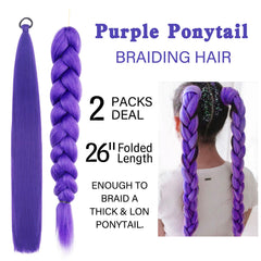 Mebeli wrap-around ponytail for braided look with smooth fibers
