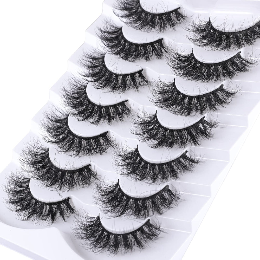 Pestañas Mebver 8D Esponjosas con efecto ojo felino para un look definido