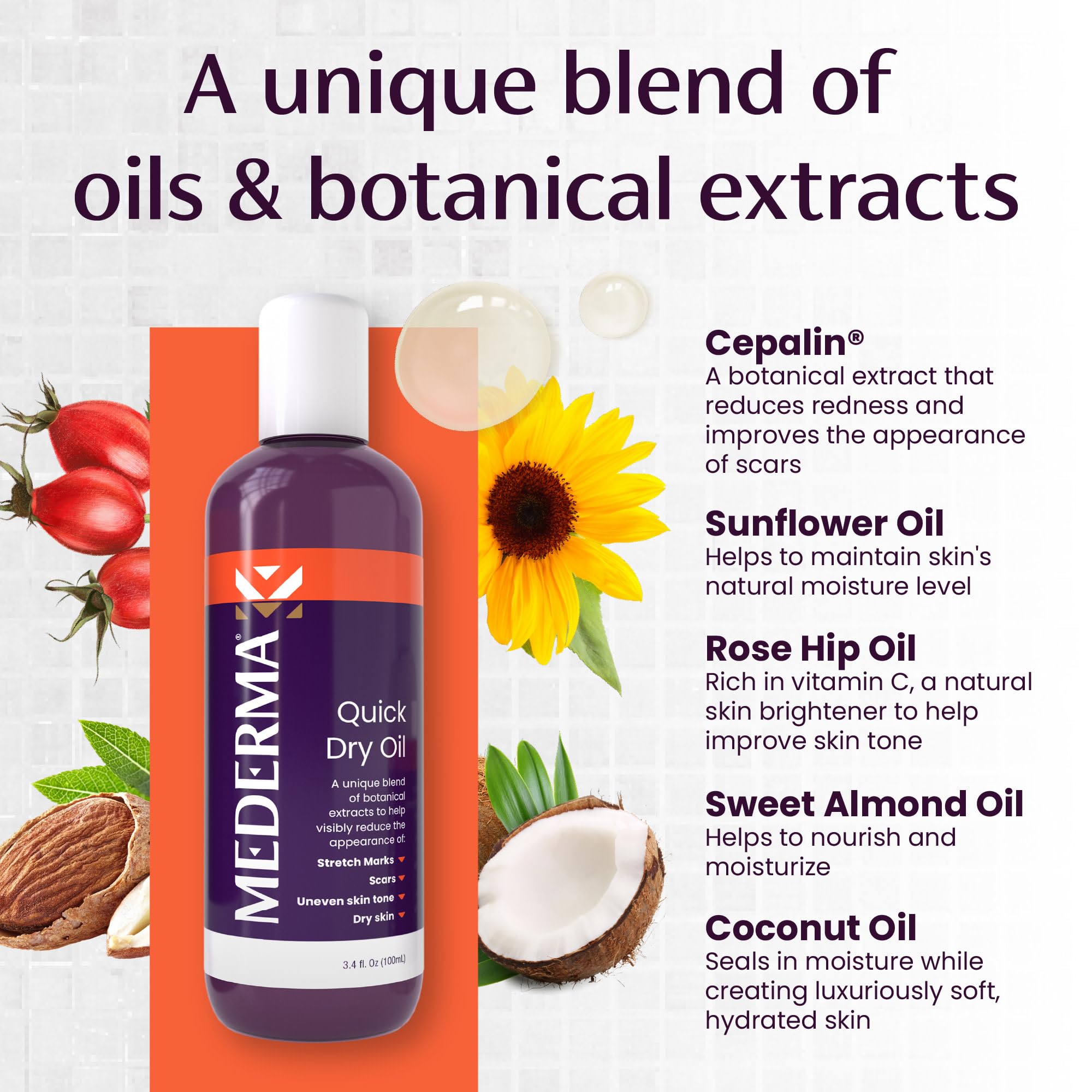 Mederma aceite de coco sella la humedad y calma