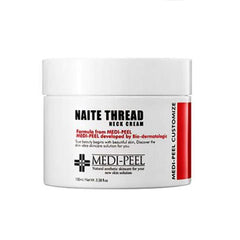 Envase de MEDI-PEEL Naite Thread Neck Cream para suavizar arrugas del cuello.