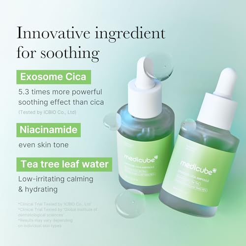 Medicube Exosoma Cica Arbol de Te Ampolla, textura ligera y absorción rápida