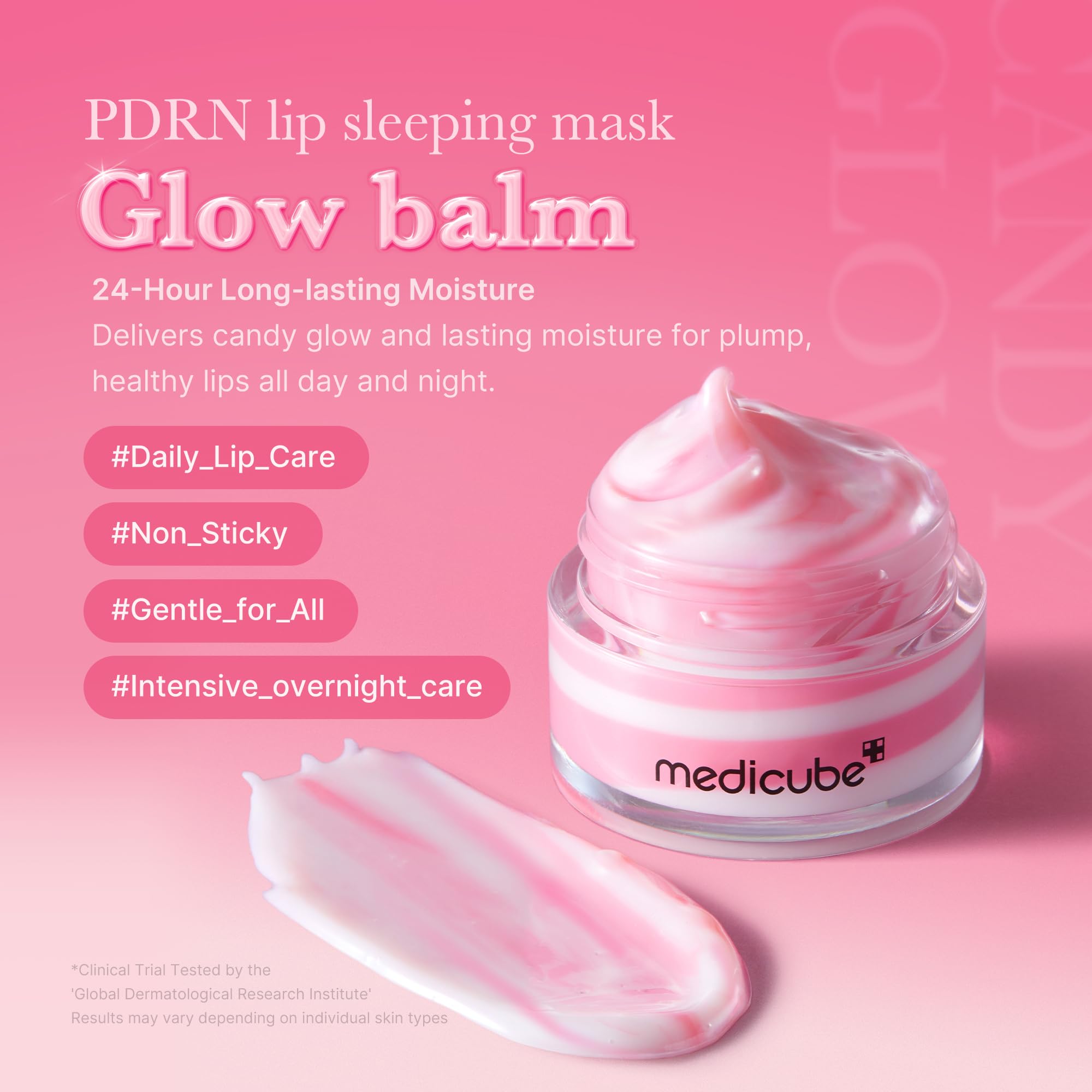 Aplicación con dedos de medicube PDRN lip sleeping mask, hidratación rápida y uniforme