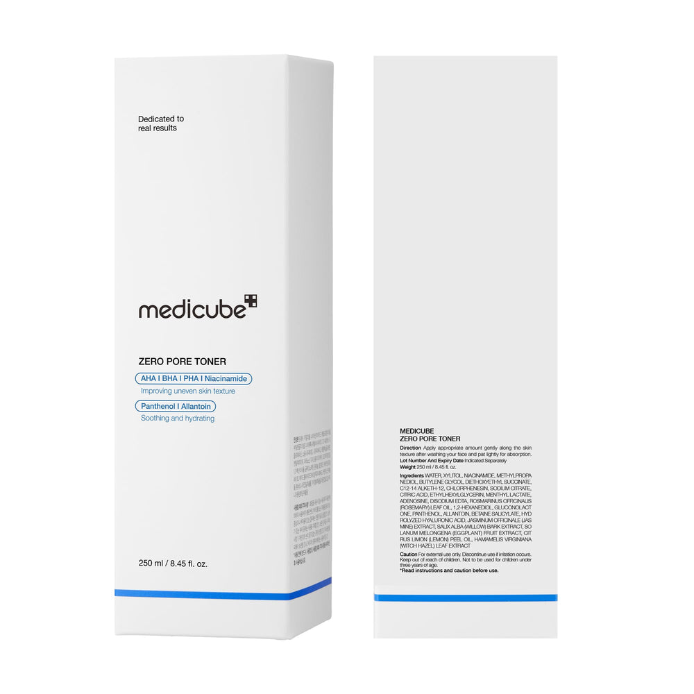 resultados clínicos reportados para medicube Zero Pore Toner.