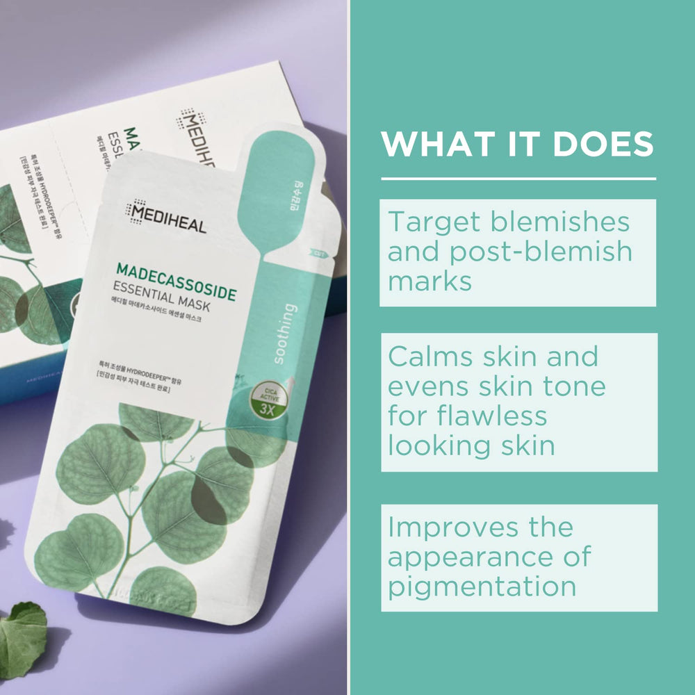 Hoja biodegradable Mediheal Madecassoside para una experiencia suave