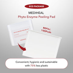 Mediheal Phyto Enzyme Peeling Pad gauze texture designed for gentle exfoliation.