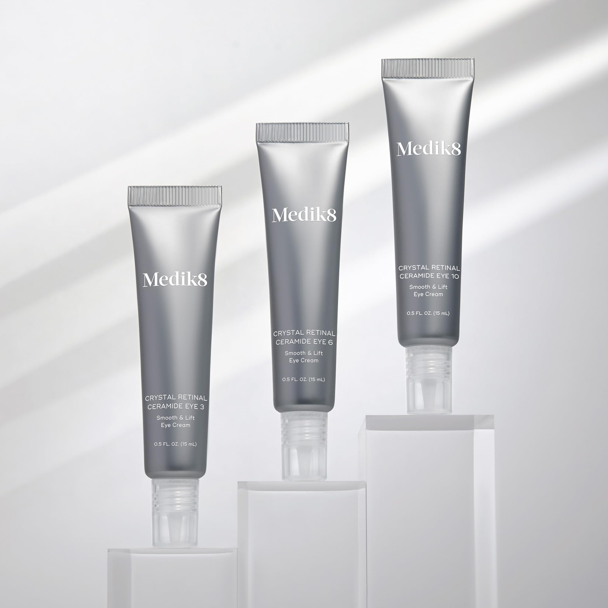 Medik8 Crystal Retinal Ceramide Eye 6, relieve visual de arrugas alrededor de ojos.