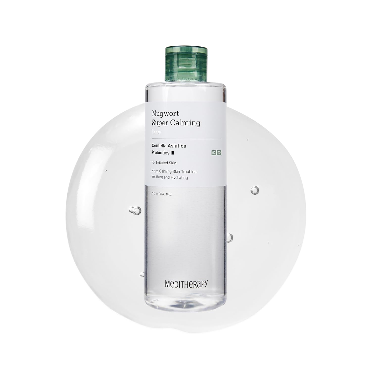 Meditherapy Tónico Calmante de Artemisa, botella con vertido suave, ideal para iniciar la rutina de cuidado.