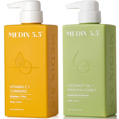 Medix 5.5 crema Vitamina C para cuerpo, aporta luminosidad y tono uniforme.