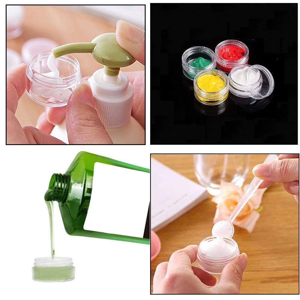 Medsuo contenedores cosméticos 5ml refillables, transparentes para ver el contenido