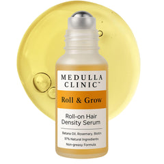 Medulla Clinic Serum Roll On para crecimiento capilar, aplicación precisa para el cuero cabelludo.