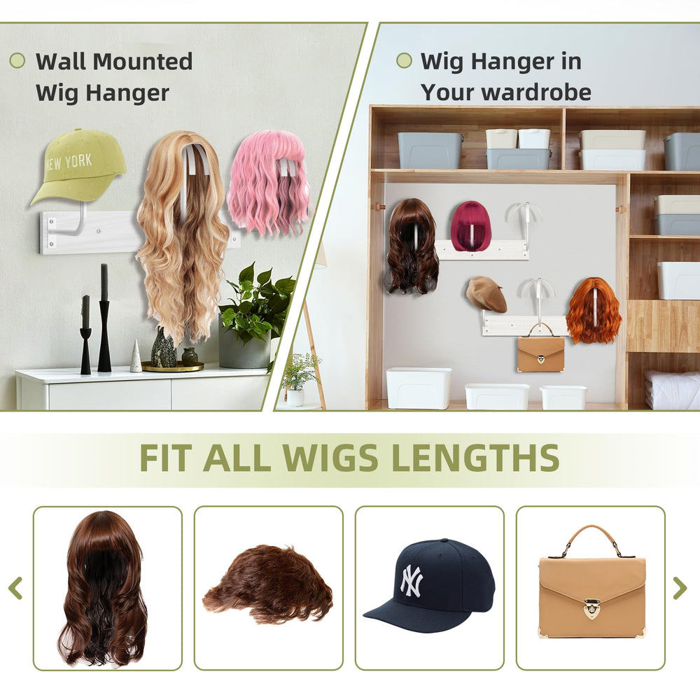 MEEMENG wall-mounted rack keeps wigs safe from kids and pets when stored
