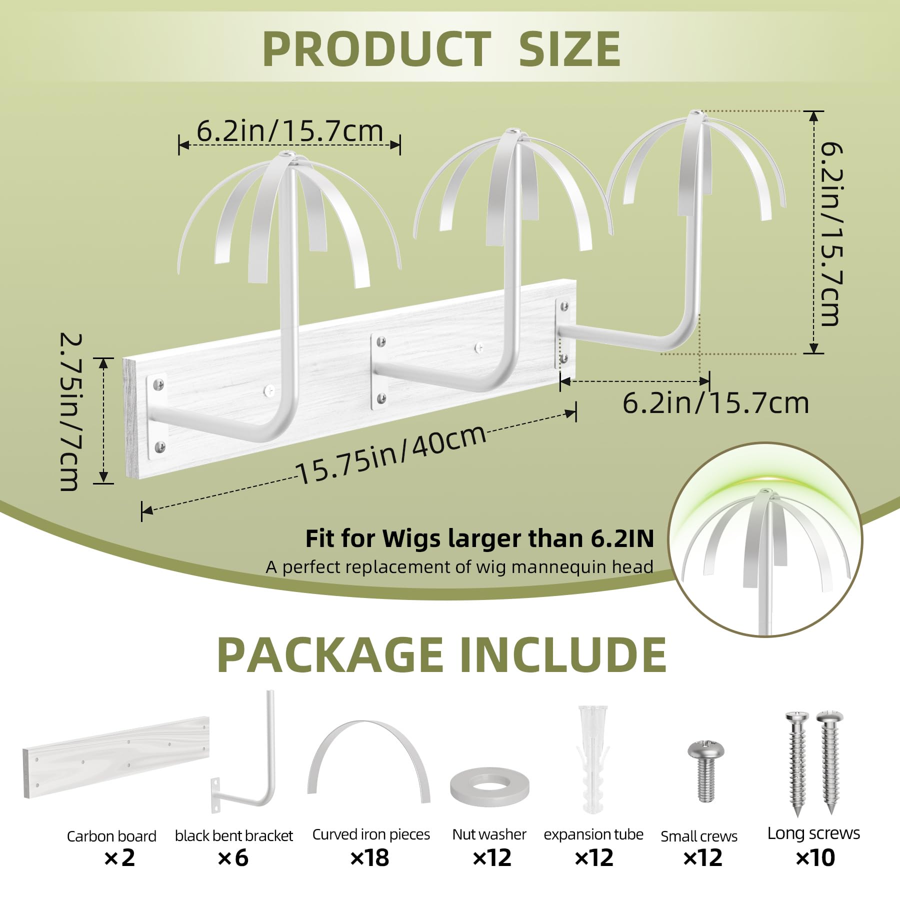 MEEMENG wig display shelves designed for drying and preserving shape after washing