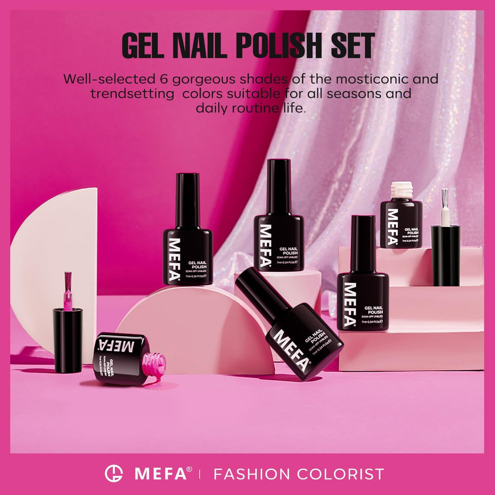 MEFA Esmalte Gel Rosa Sin Burbujas, aplicación lisa.