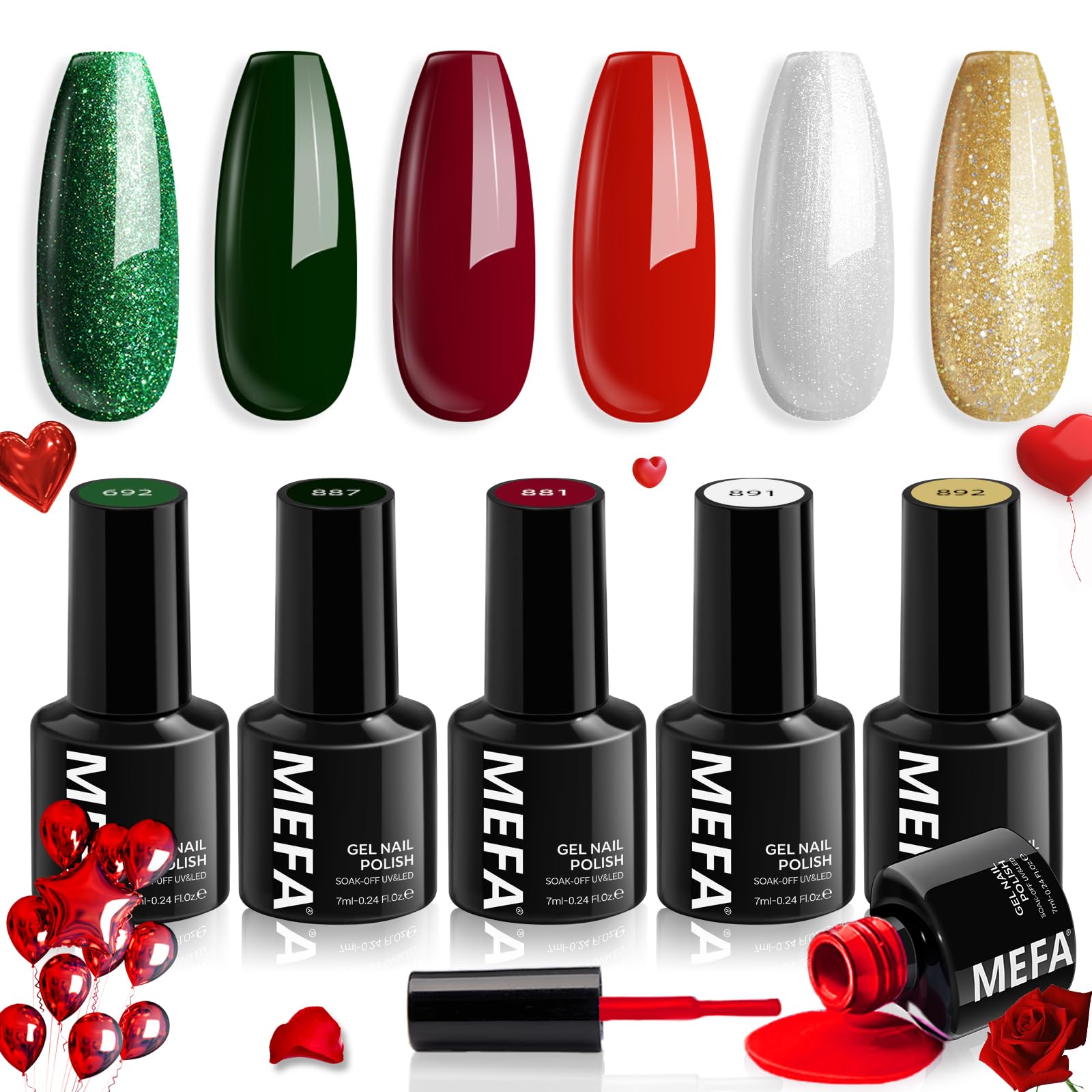 MEFA esmalte gel burgundy, tono profundo para manicura elegante en casa