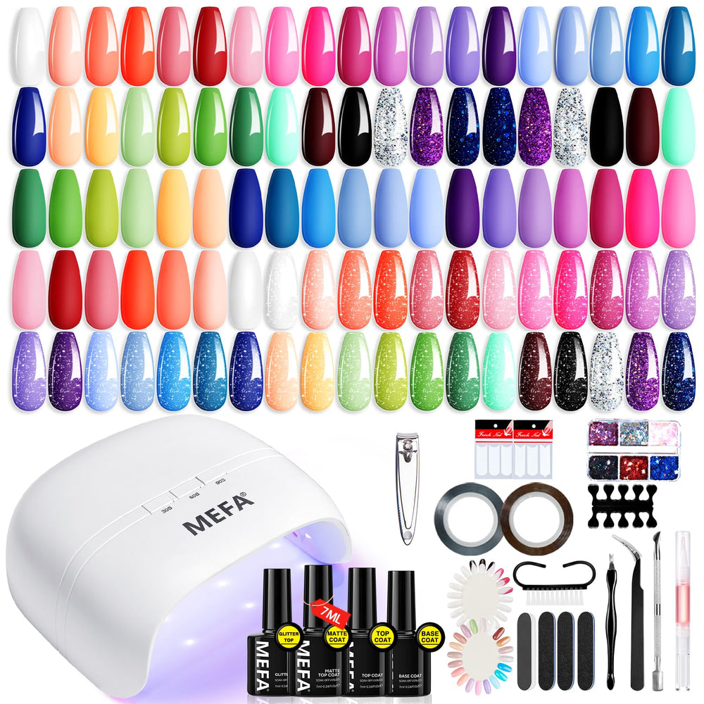 MEFA lámpara UV 72W para uñas con secado rápido y control inteligente.