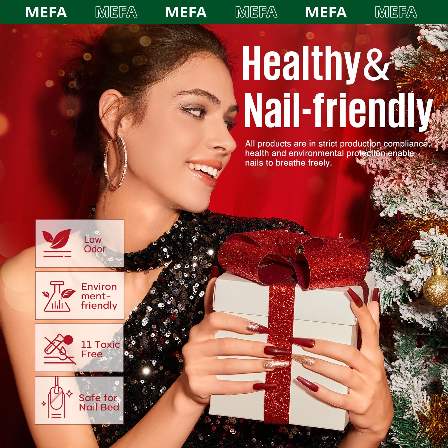 MEFA nail art tools and separators enable easy DIY designs.