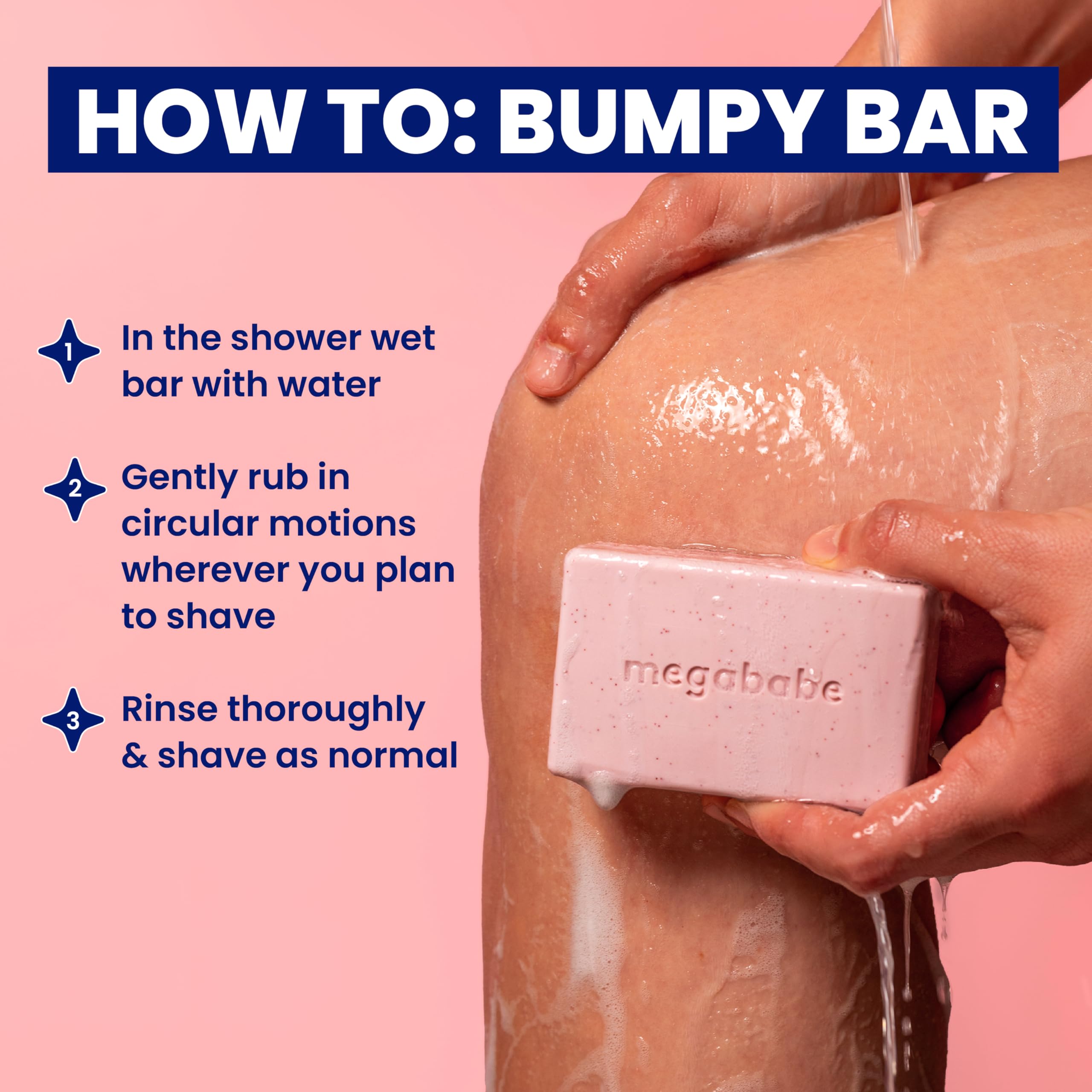 Megababe Bumpy Bar, formato sólido sin plástico.