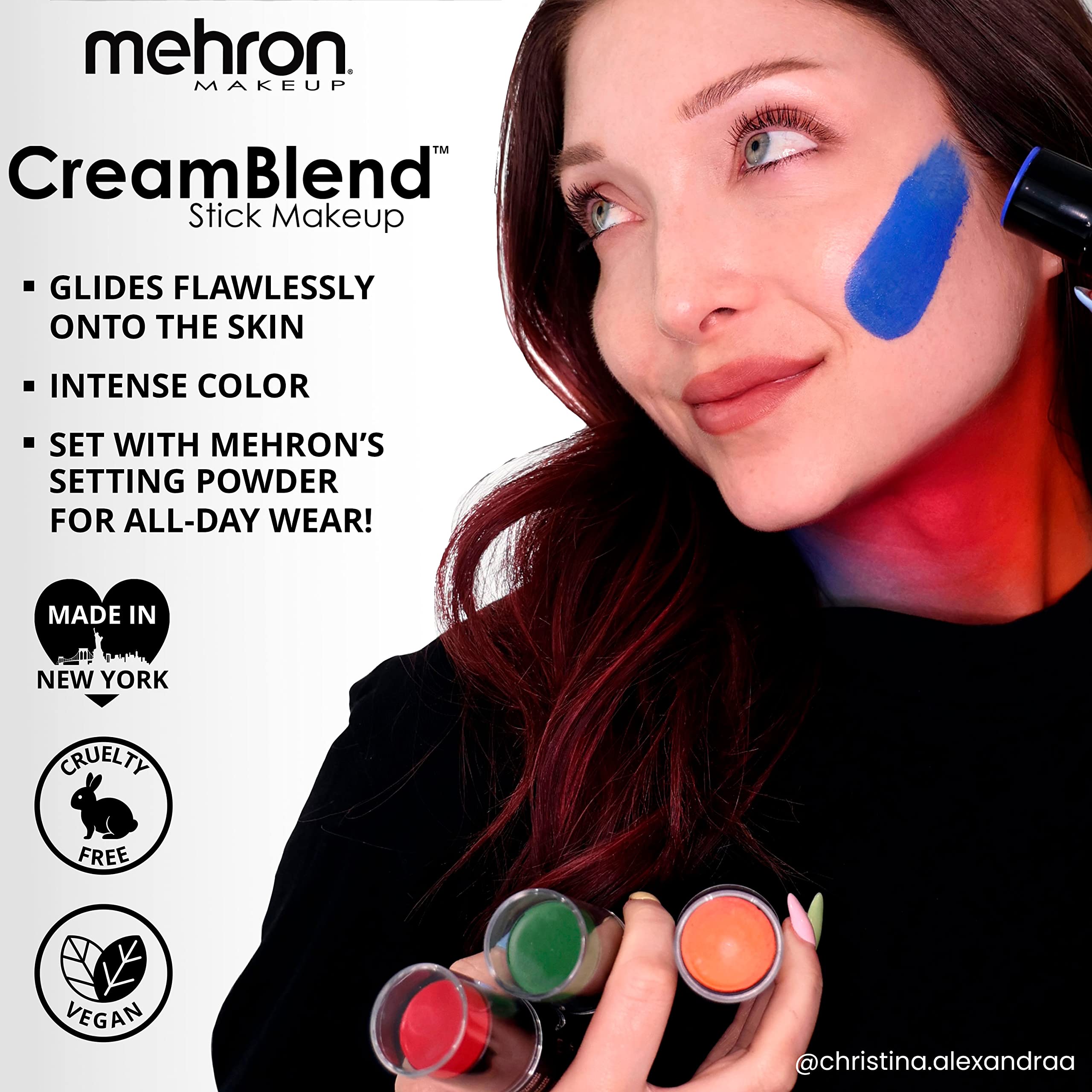 Mehron CreamBlend Stick textura suave para una aplicación cómoda