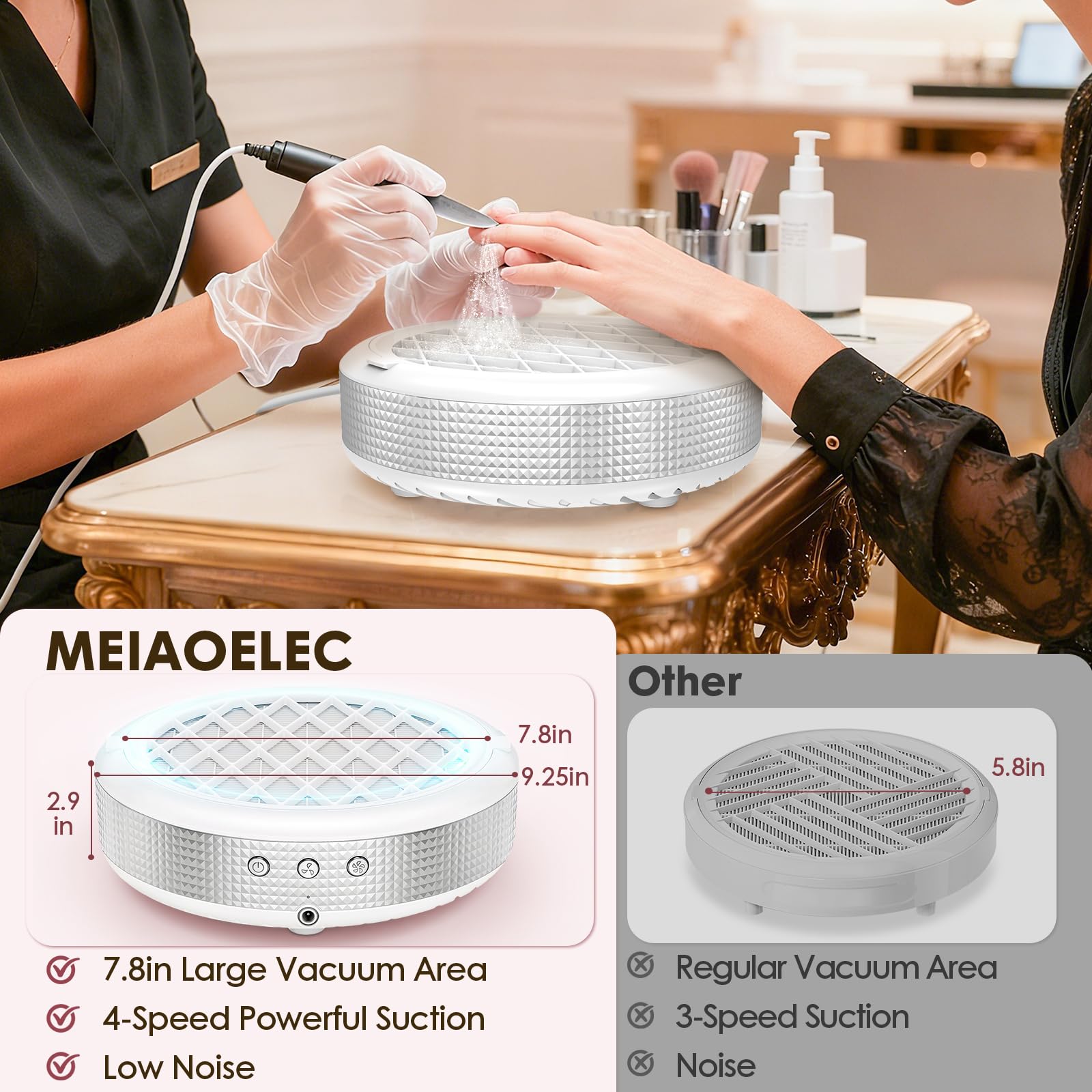 MEIAOELEC diseño compacto, ideal para salones pequeños o uso en casa.
