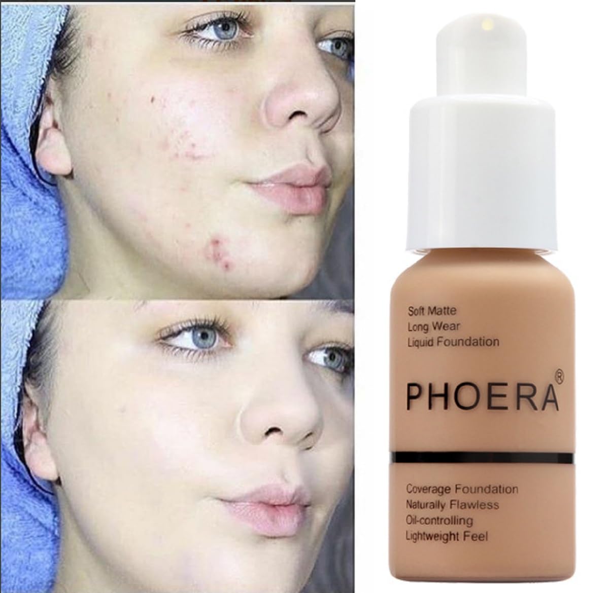 Meifen PHOERA Foundation, acabado mate con control de brillo diario.