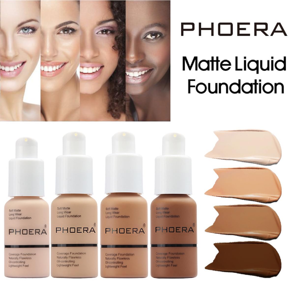 Meifen PHOERA Foundation, empaque doble para mayor versatilidad de tonos.