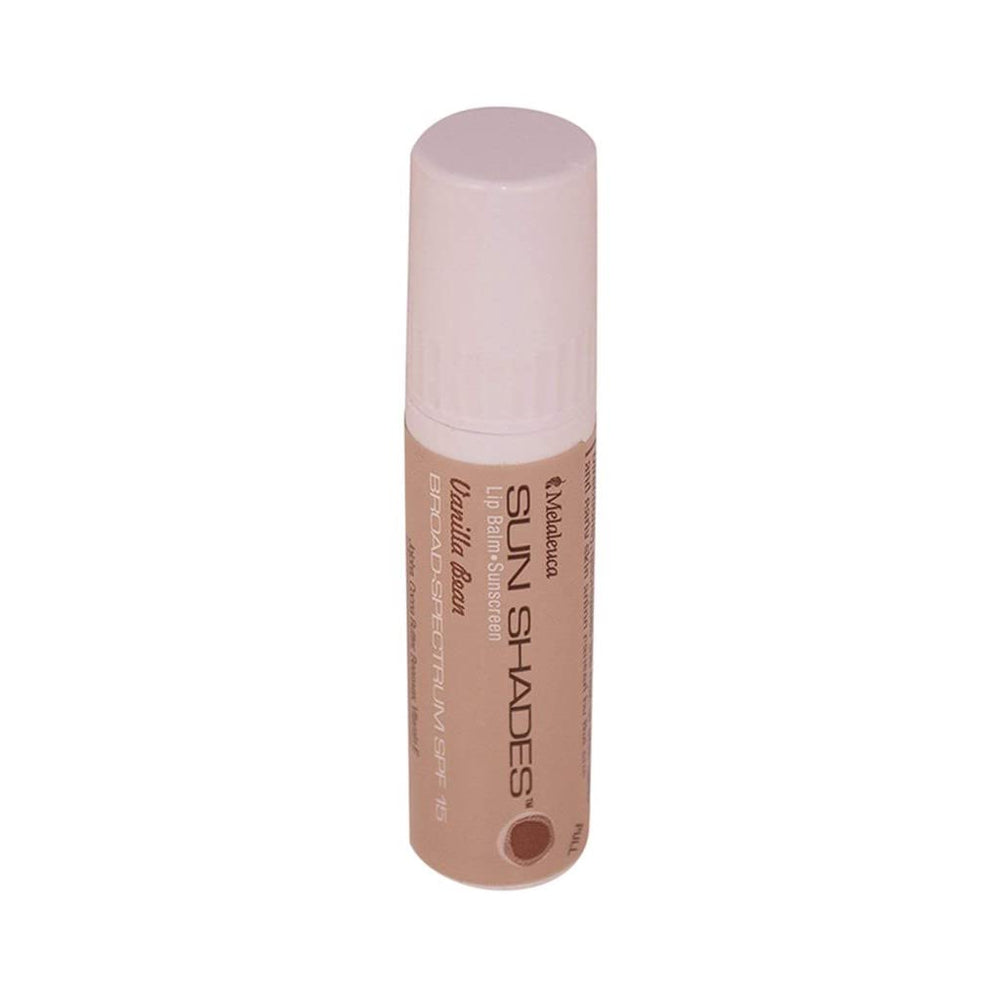 Balsamo labial Melaleuca con protección SPF15 para uso diario.