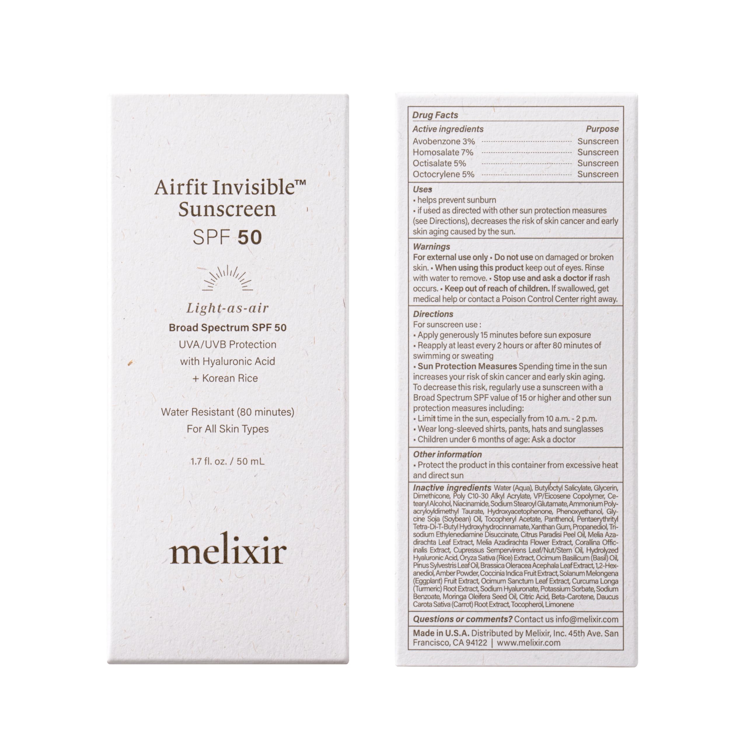 Sans oxybenzone et parabènes pour une utilisation quotidienne et respectueuse.