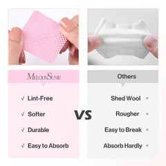 MelodySusie, toallitas para desmaquillar esmalte, absorben rápido sin residuos.