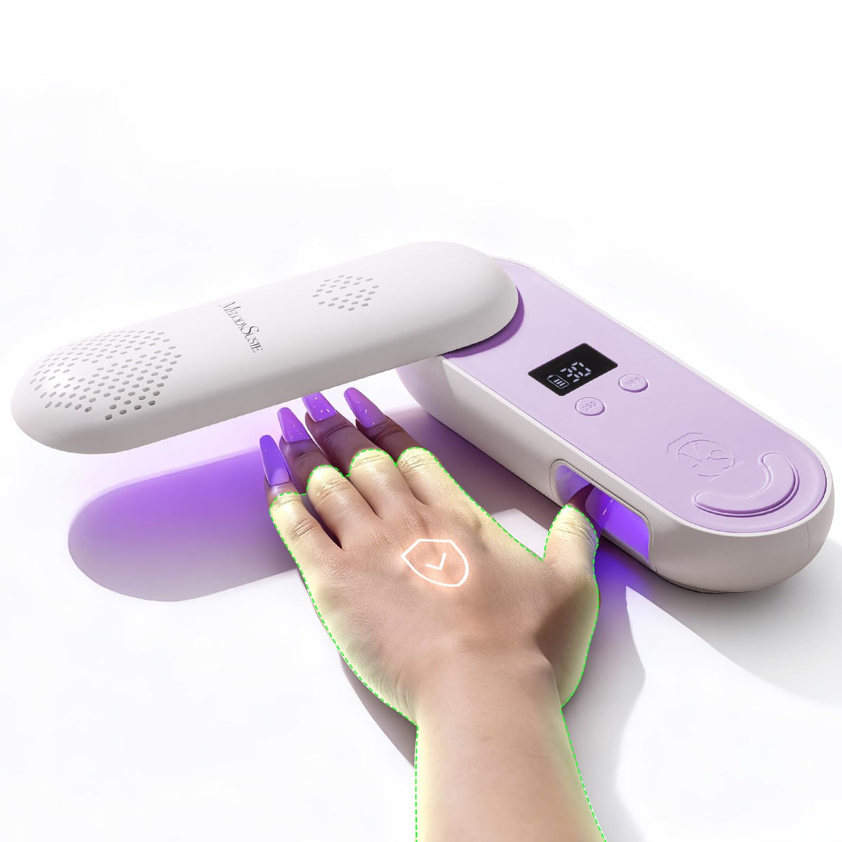 MelodySusie compacte lampara UV-LED para uñas, iluminación eficiente y segura.