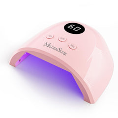 MelodySusie lámpara UV-LED rosa compacta frontal para secado rápido en casa.