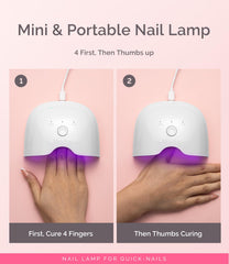 MelodySusie lampara UV mini, dimensiones compactas para ocupar poco espacio